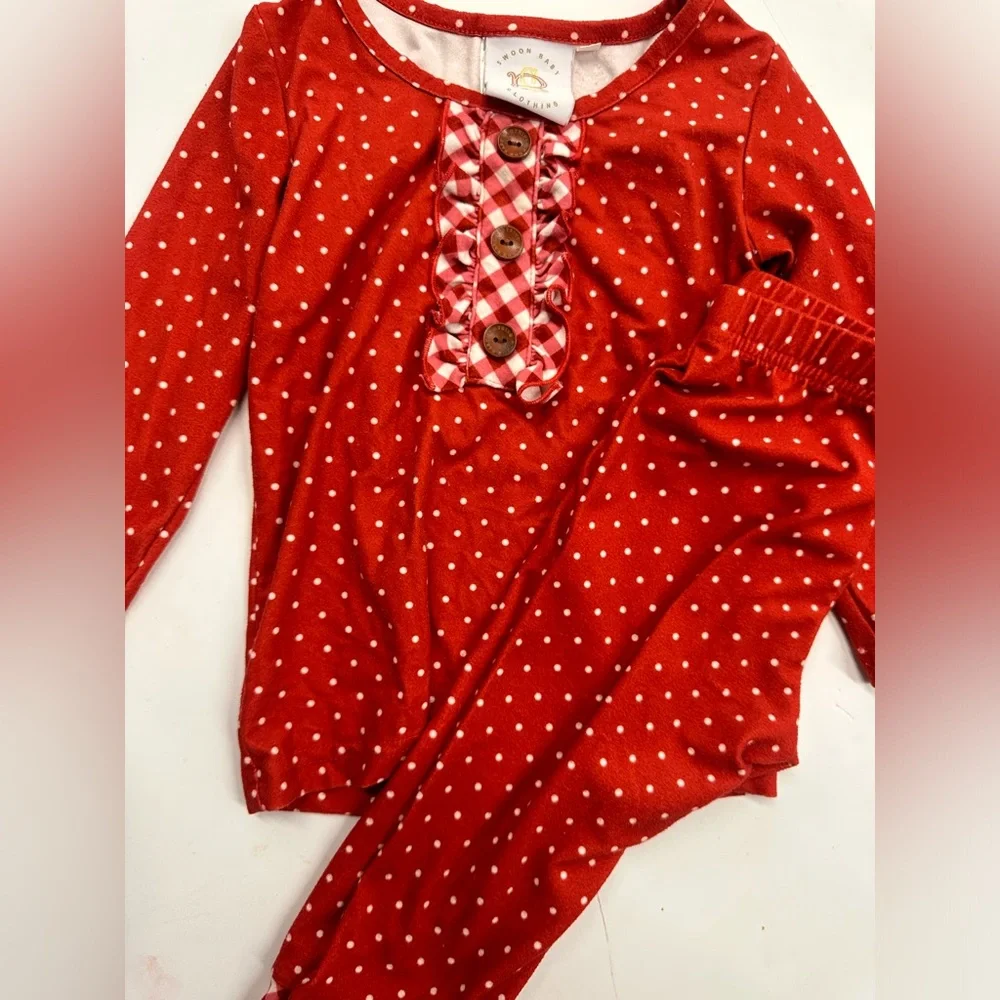 24M Swoon Baby Red Polka Dot Pajama Set